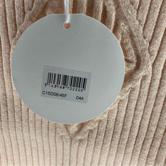 NWT CHLOE Ribbed Knit Collar Jumper Sweater Peach Gold 4 - Picture 13 of 13